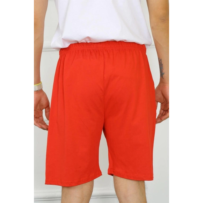 Erkek Pamuk Kırmızı Şort