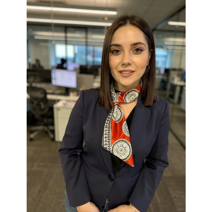 Etnik Desen Kombin Tamamlayıcı Kadın Saten Fular Günlük&Özel Gün,Hediye Olarak Alınır