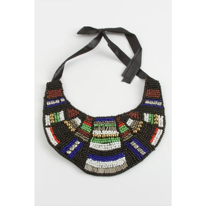 Etnik Kum Boncuk Yaka Kolye