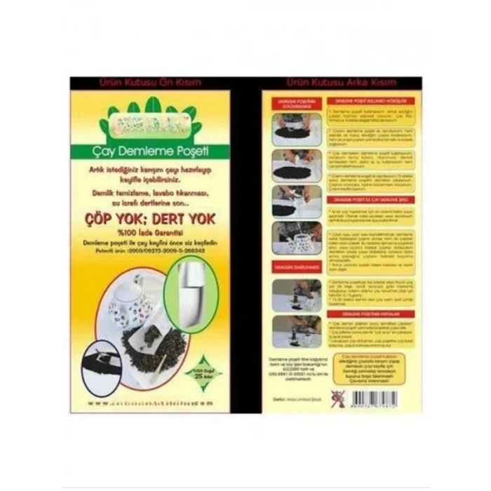 Ev Tipi Çay Demleme Poşeti 25Li Paket