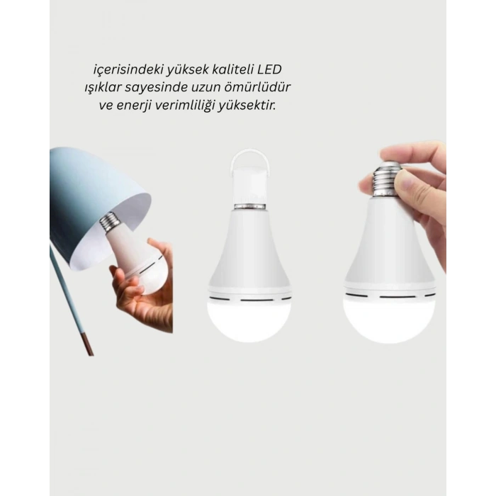 Ev Ve İş Yeri İçin Şarjlı Led Ampul