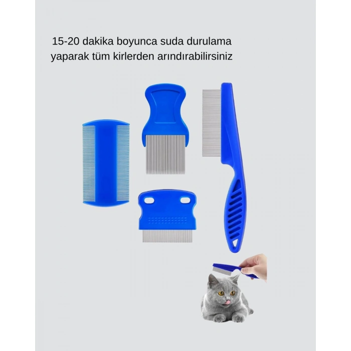 Evcil Hayvan Tüy Bakım Seti – 4’lü Paslanmaz Çelik Ve Eco Plastik Kolay Temizlenebilir Ve Dayanıklı