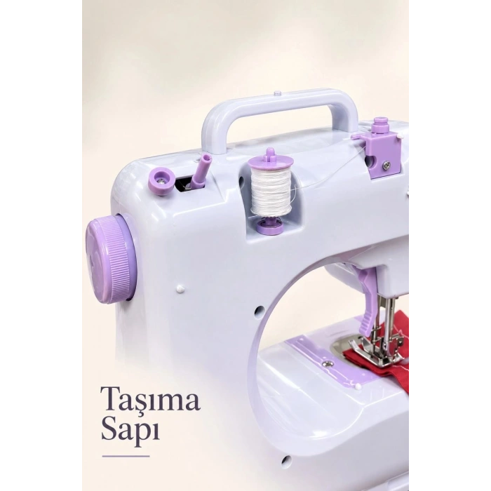 Evde Dikiş Ve Onarım İçin Pedallı Mini Dikiş Makinesi