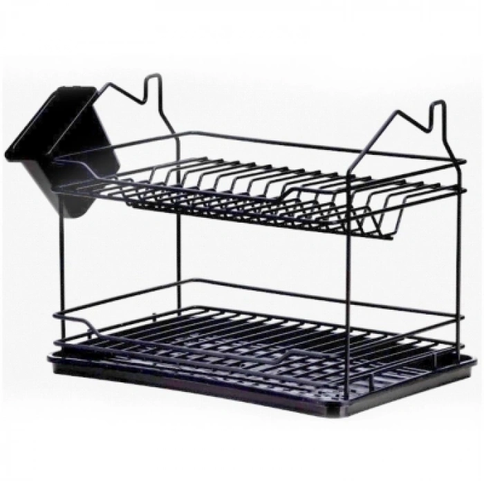 ,EVİM 2 KATLI TABAKLIK SİYAH (4887)