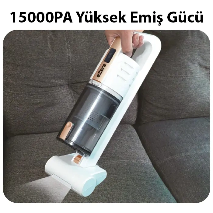 Ezere 15000pa Led Işıklı Kuru Islak Kullanım  Kablosuz Güçlü El Araç-ev Süpürgesi