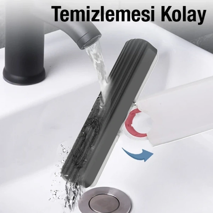 Ezere Çok Amaçlı Mini Tezgah Üstü Paspas Mini Mop + 2 Yedek Uç-(5775)