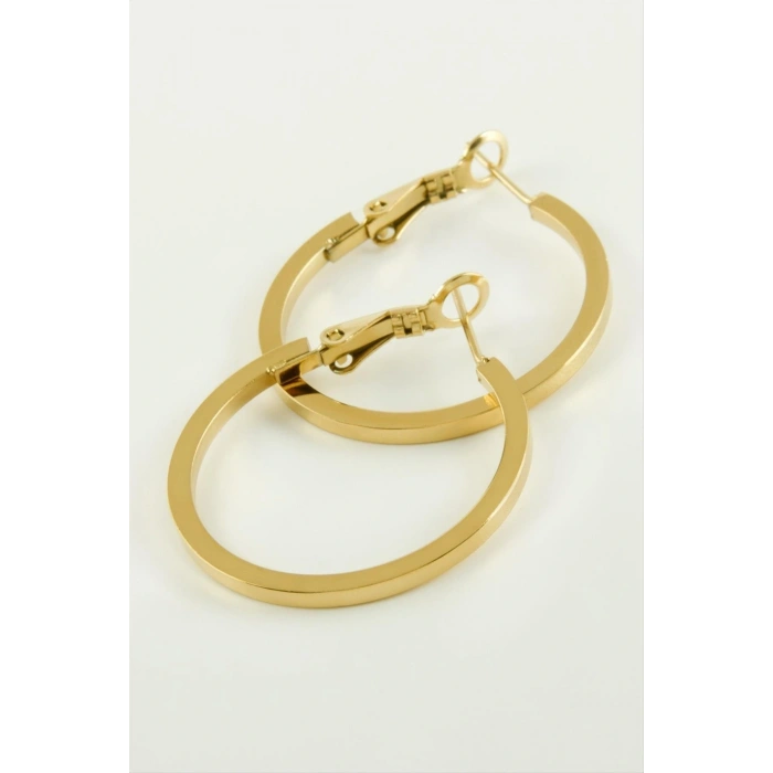 Ezme Halka Lüks Çelik Küpe 2,5 cm