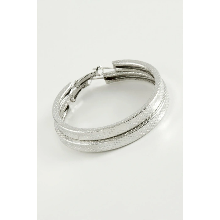 Ezme Kare Halka Küpe 5,5 cm