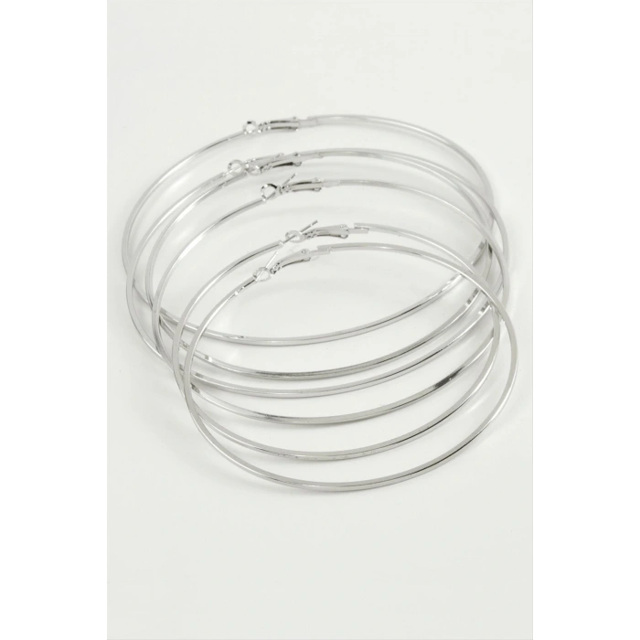 Ezme Metal Halka Küpe 6 Adet