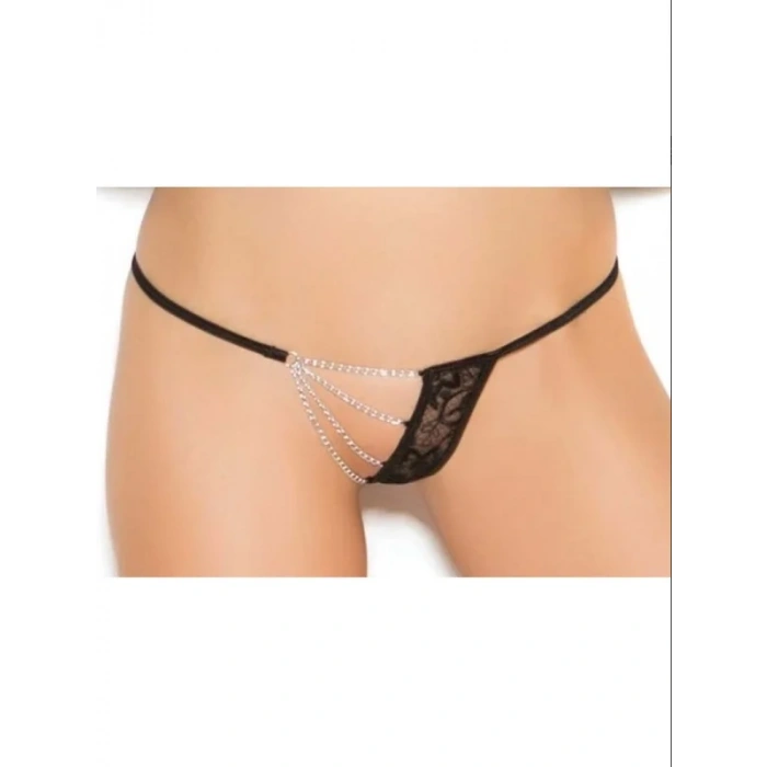 Fantezi Zincirli Dantelli String-tanga