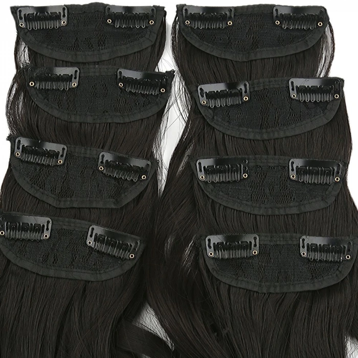 Fiber Sentetik Dalgalı 8 Parça Çıt Çıt - Kahverengi