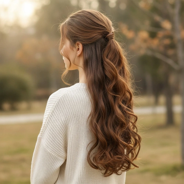 Fiber Sentetik Dalgalı 8 Parça Çıt Çıt - Kumral