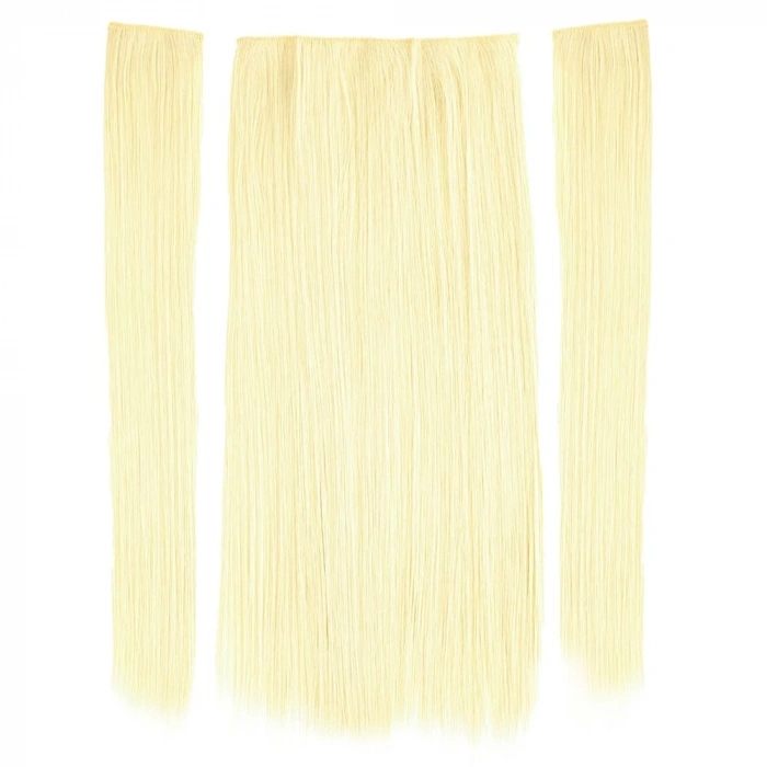 Fiber Sentetik Düz Yarım Ay + 2 Yan Çıt Çıt - Platin