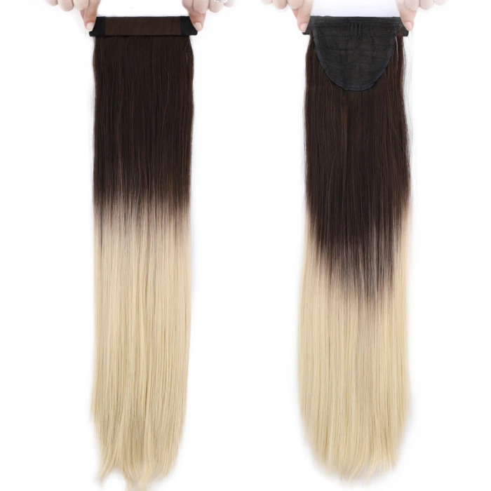 Fiber Sentetik Sihirli At Kuyruğu - Kumral / Platin Ombreli