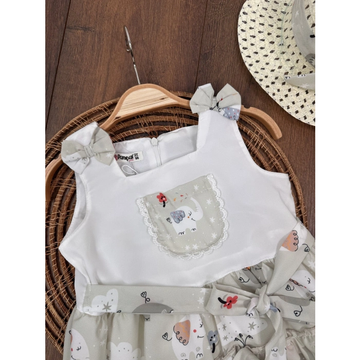 Fil Elbise ve Şapka Kız Çocuk Elbise