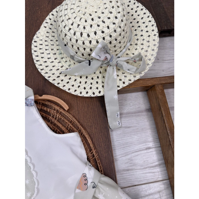 Fil Elbise ve Şapka Kız Çocuk Elbise