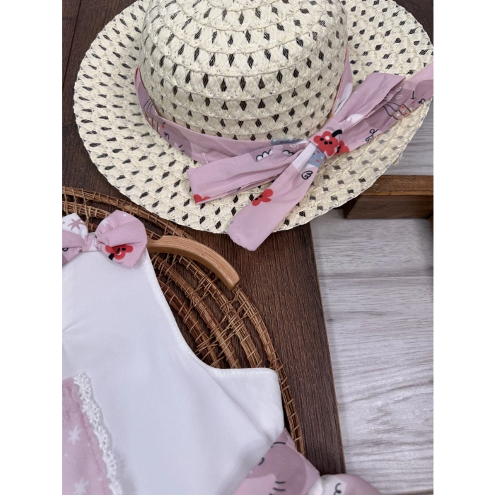 Fil Elbise ve Şapka Kız Çocuk Elbise