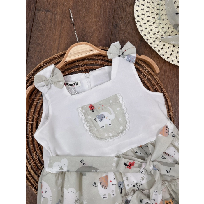 Fil Elbise ve Şapka Kız Çocuk Elbise