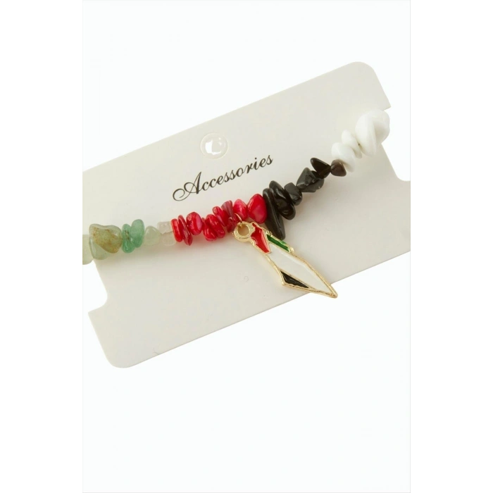 Filistin Kırık Doğaltaş Bileklik