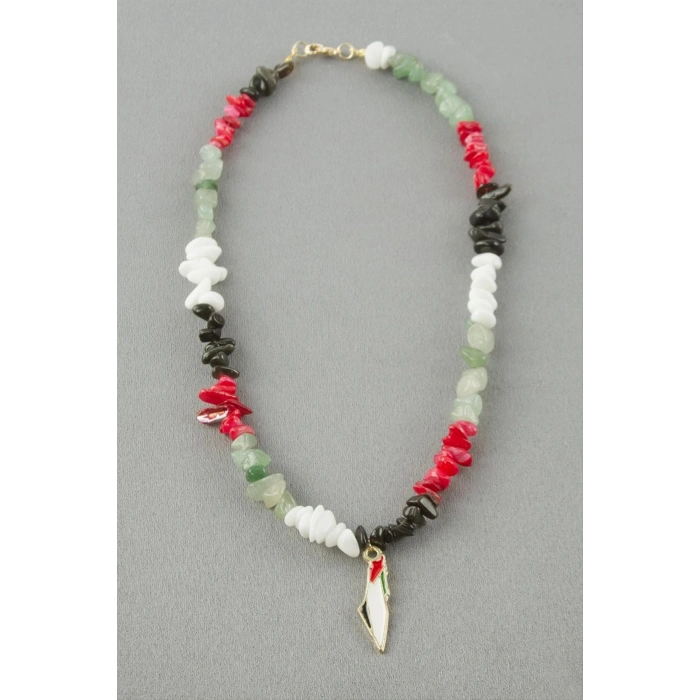 Filistin Kırık Doğaltaş Kolye