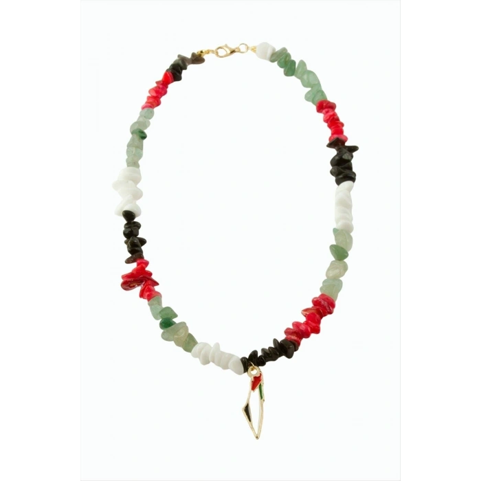 Filistin Kırık Doğaltaş Kolye