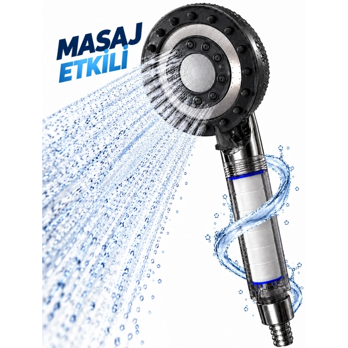 Filtreli Duş Başlığı Masaj Etkili