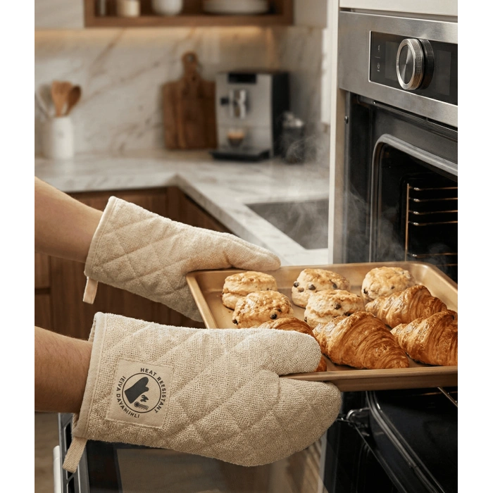 Fırın Eldiveni Isıya Dayanıklı Termo Astarlı LÜX Fırın Eldiveni