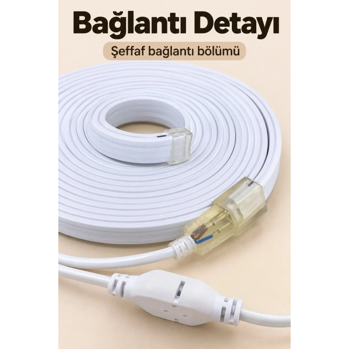 Fişli Şerit Aydınlatma Beyaz Işık 3 Metre
