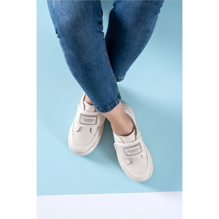 Fleur Bej Kalın Taban Spor Ayakkabı