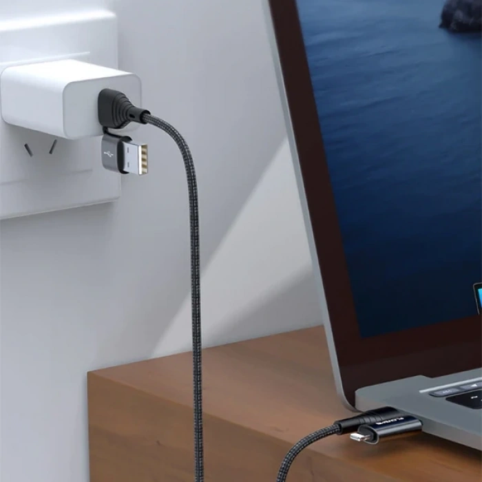 Floveme 4in1 Usb To Type C -type To Type Kablosu+iphone Başlık Usb 1m