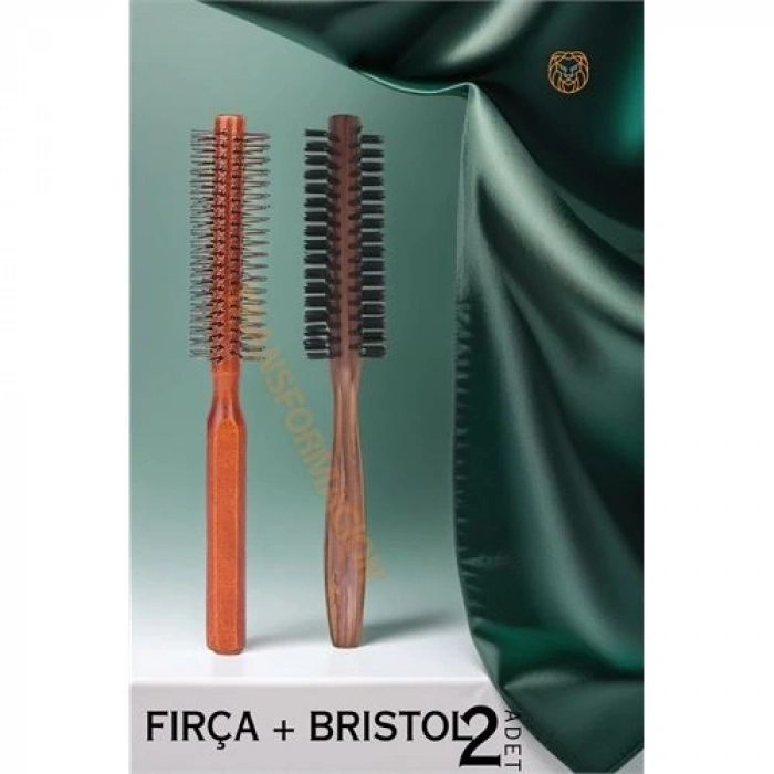 Fön Ve Tarama Fırçası Ahşap 2 Li Set