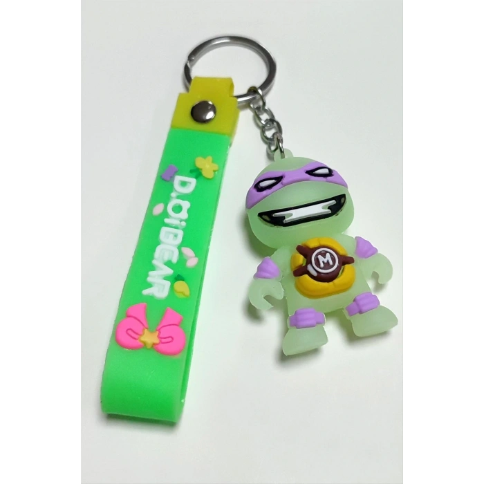 Fosforlu Kaplumbağa Silikon Anahtarlık