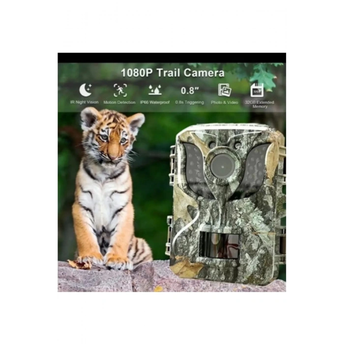 Fotokapan Kamera 16mp Full Hd 1080p Gece Görüşlü 2 Inç Lcd Ekran Su Geçirmez