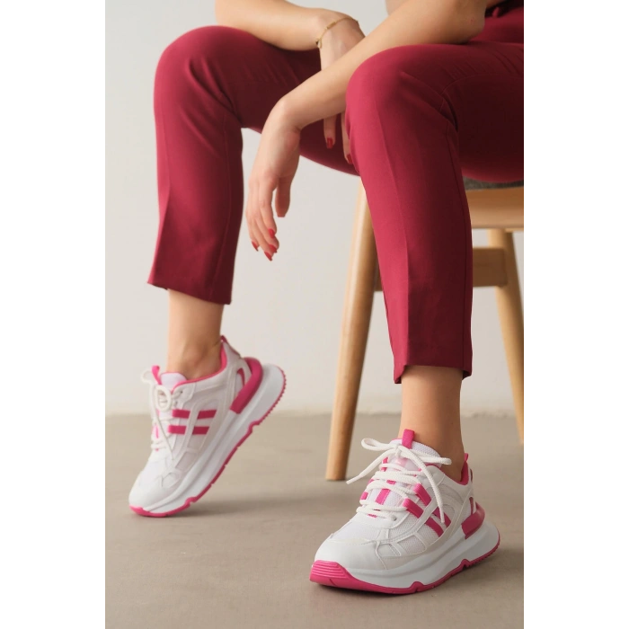 Freesia Beyaz Fuşya Spor Ayakkabı