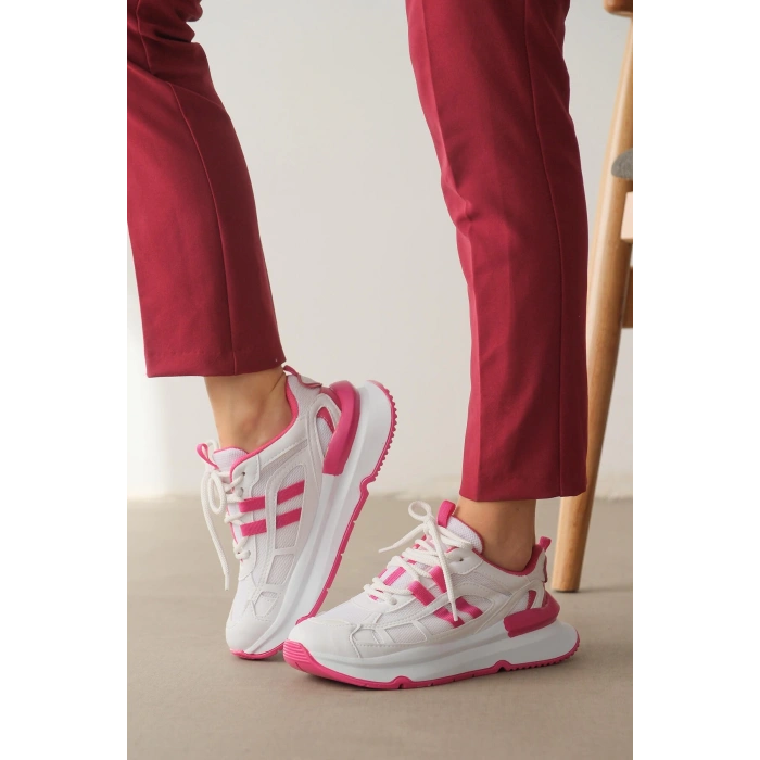 Freesia Beyaz Fuşya Spor Ayakkabı