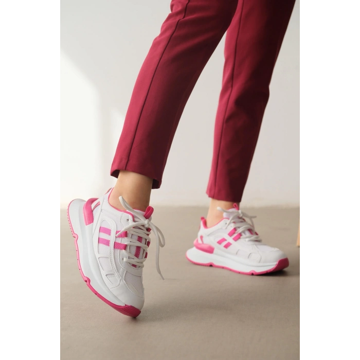 Freesia Beyaz Fuşya Spor Ayakkabı
