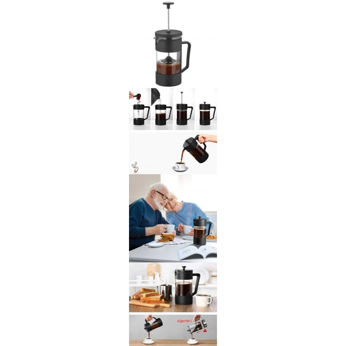 French Press 300 Ml  Piazzetta Büyülü Karışım