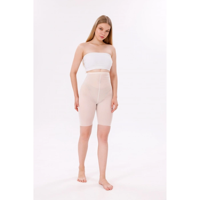 Freshness 0007 Lazer Kesim Tül Yüksek Bel Şort Korse