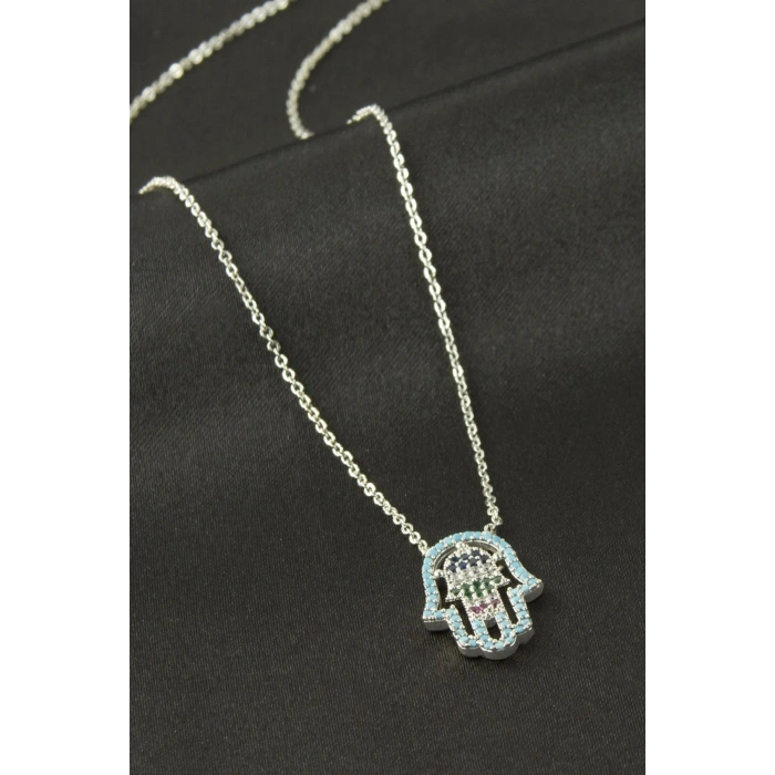 Ftm Ana Eli Zirkon Taşlı Kolye