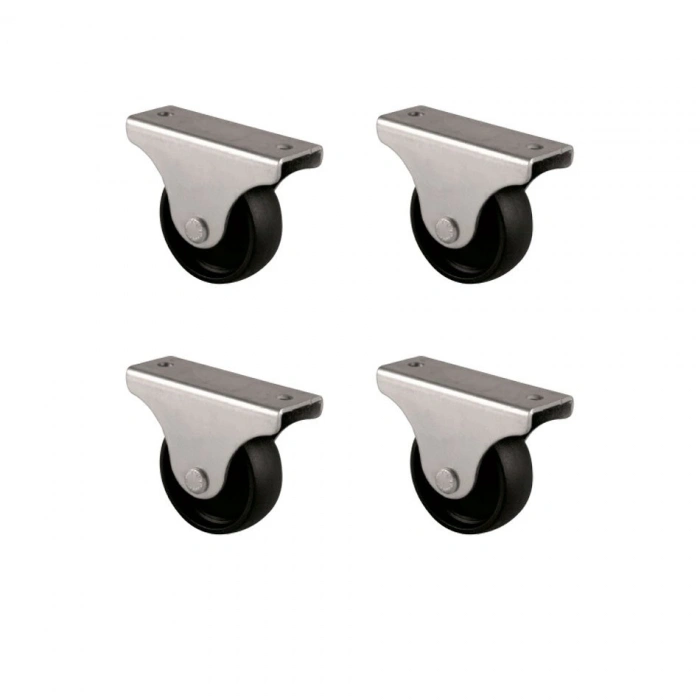 Furç Sabit Teker - 38MM - Siyah HKS229 - 4 Adet
