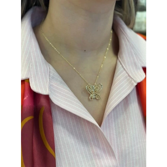 Füsün Kelebek Kolye - Altın