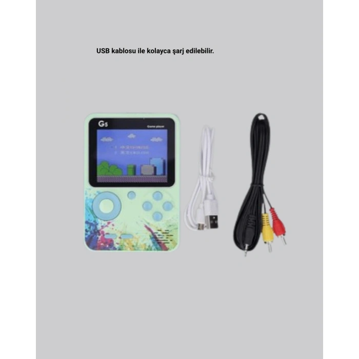 G5 Taşınabilir Retro Game Box 500 Oyunlu Şarjlı Mini Oyun Konsolu
