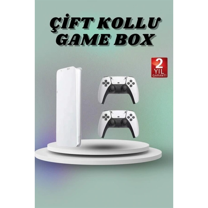 Game Box 3d Çift Oyun Kollu 4k Hd Ekran 20000den Fazla Oyun Seçeneği 2.4g Kablosuz