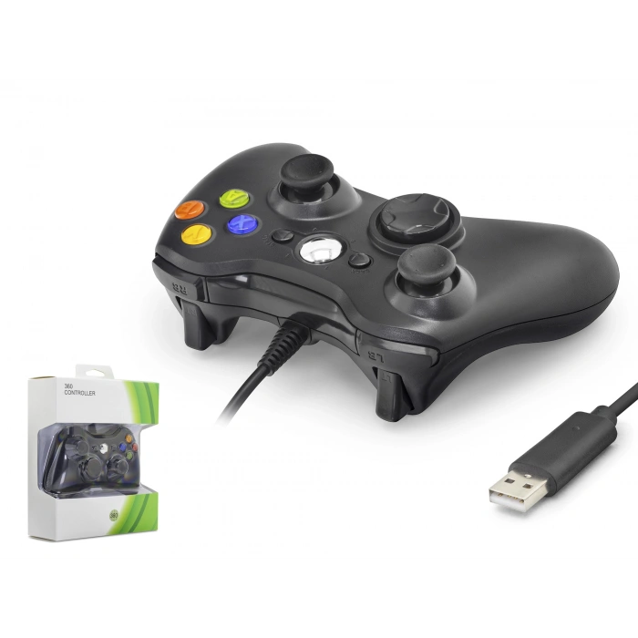 Gamepad Pc Xbox 360 Uyumlu Kablolu - Siyah ND506B