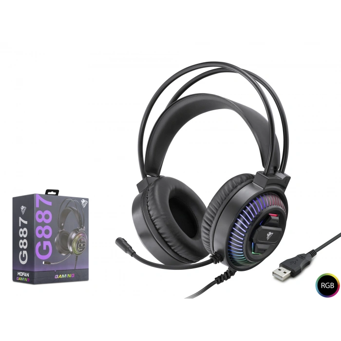 Gaming Kulaklik Usb Rgb 7.1 - Si̇yah G887
