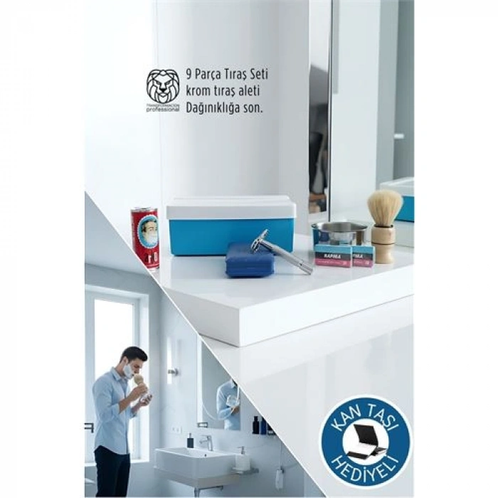 Geleneksel Tıraş Seti - 9 Parça Tıraş Kutulu Set