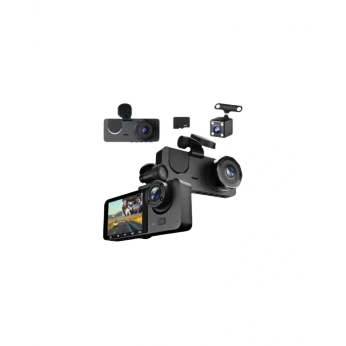 Gelişmiş G-sensörlü Üçlü Araç Kamerası – 5” Lcd Ekran Ve Hareket Algılama