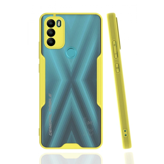 General Mobile GM 21 Plus Kılıf Platin Silikon - Sarı