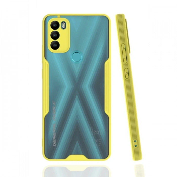 General Mobile GM 21 Plus Kılıf Platin Silikon - Sarı