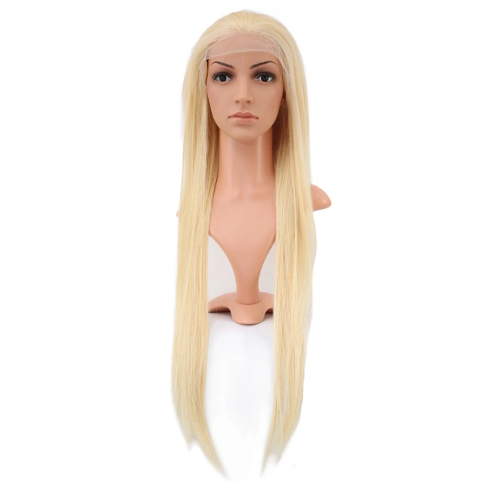 Gerçek Front Lace Düz Platin Tül Peruk - 80-85cm